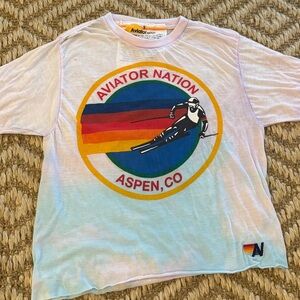 Aviator Nation Tie Dye Aspen Graphic Tee - Small